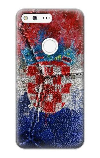 S3313 Croatia Flag Vintage Football Graphic Case Cover Custodia per Google Pixel XL