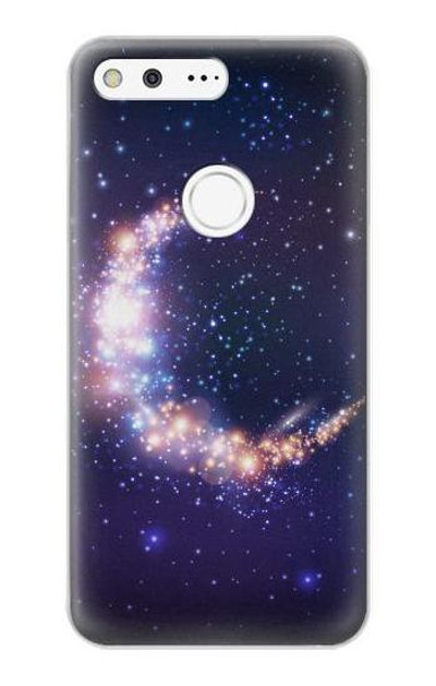 S3324 Crescent Moon Galaxy Case Cover Custodia per Google Pixel XL