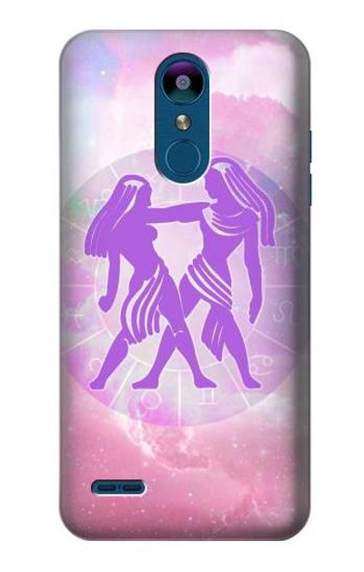 S3259 Zodiac Gemini Case Cover Custodia per LG K8 (2018)