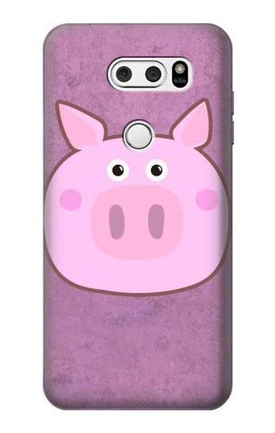 S3269 Pig Cartoon Case Cover Custodia per LG V30, LG V30 Plus, LG V30S ThinQ, LG V35, LG V35 ThinQ