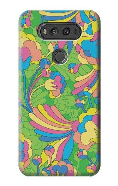 S3273 Flower Line Art Pattern Case Cover Custodia per LG V20