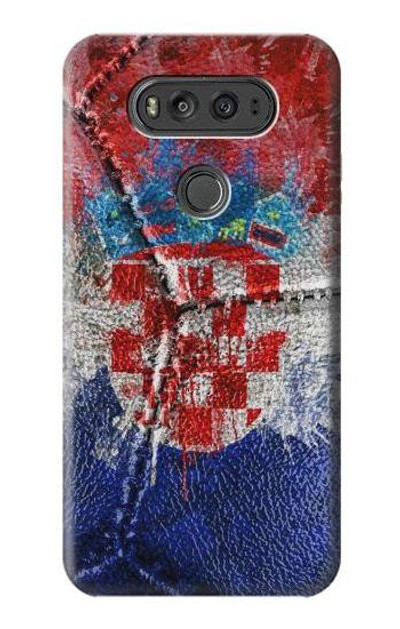 S3313 Croatia Flag Vintage Football Graphic Case Cover Custodia per LG V20