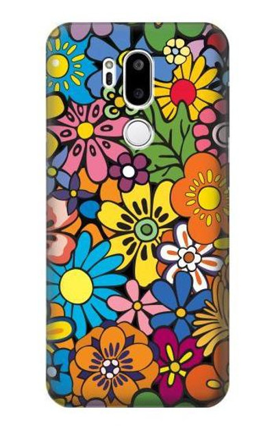 S3281 Colorful Hippie Flowers Pattern Case Cover Custodia per LG G7 ThinQ