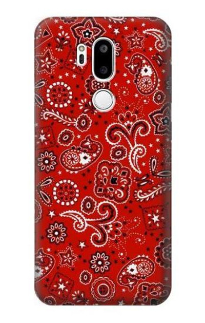 S3354 Red Classic Bandana Case Cover Custodia per LG G7 ThinQ
