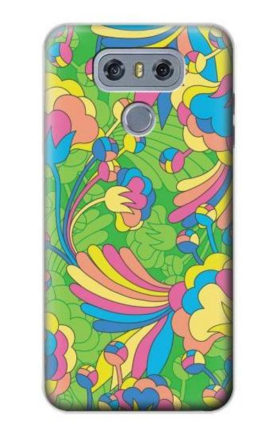 S3273 Flower Line Art Pattern Case Cover Custodia per LG G6