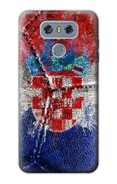 S3313 Croatia Flag Vintage Football Graphic Case Cover Custodia per LG G6