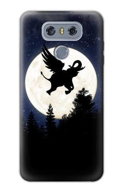 S3323 Flying Elephant Full Moon Night Case Cover Custodia per LG G6