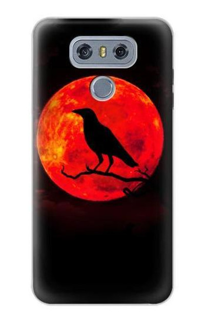 S3328 Crow Red Moon Case Cover Custodia per LG G6