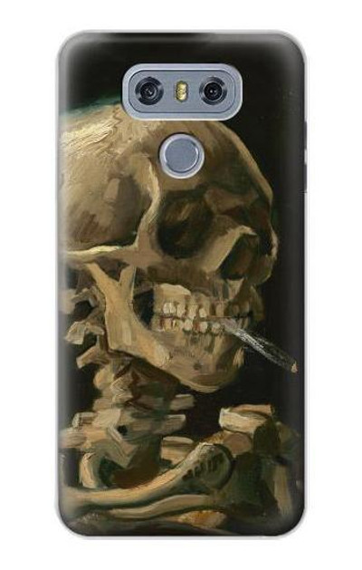 S3358 Vincent Van Gogh Skeleton Cigarette Case Cover Custodia per LG G6