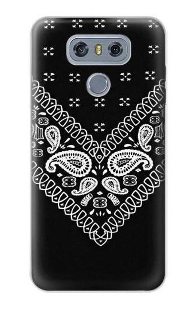 S3363 Bandana Black Pattern Case Cover Custodia per LG G6