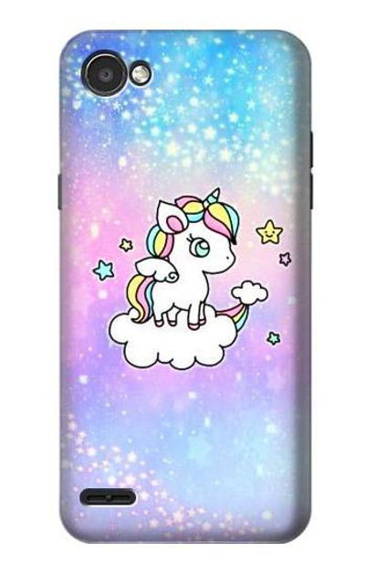 S3256 Cute Unicorn Cartoon Case Cover Custodia per LG Q6