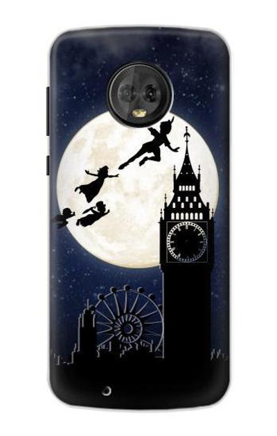 S3249 Peter Pan Fly Full Moon Night Case Cover Custodia per Motorola Moto G6