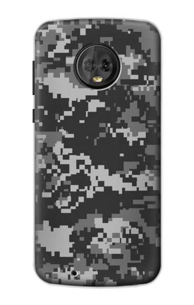 S3293 Urban Black Camo Camouflage Case Cover Custodia per Motorola Moto G6
