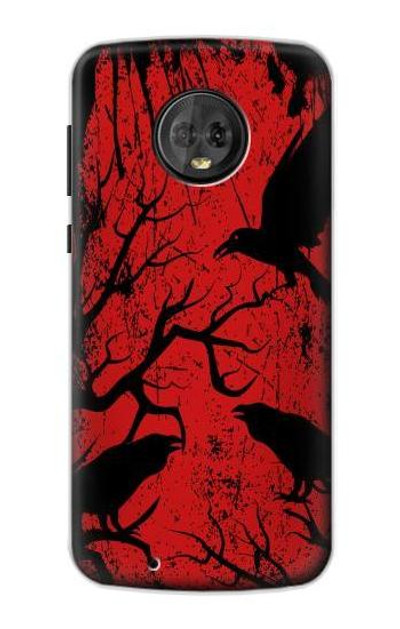 S3325 Crow Black Blood Tree Case Cover Custodia per Motorola Moto G6