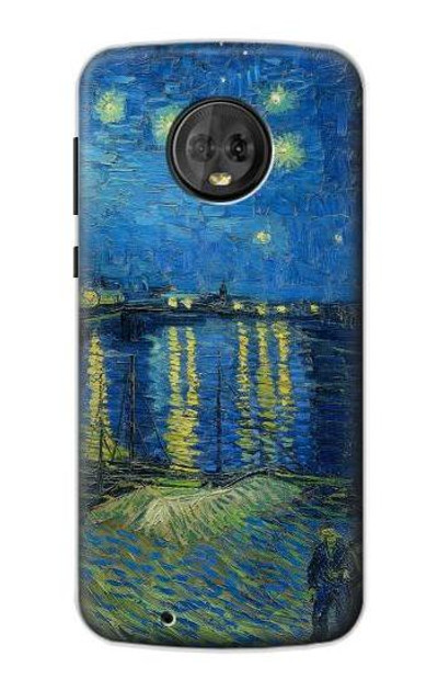 S3336 Van Gogh Starry Night Over the Rhone Case Cover Custodia per Motorola Moto G6