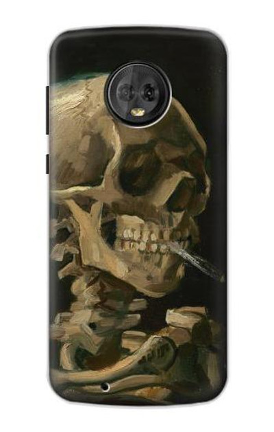 S3358 Vincent Van Gogh Skeleton Cigarette Case Cover Custodia per Motorola Moto G6