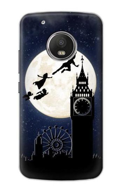 S3249 Peter Pan Fly Full Moon Night Case Cover Custodia per Motorola Moto G5 Plus