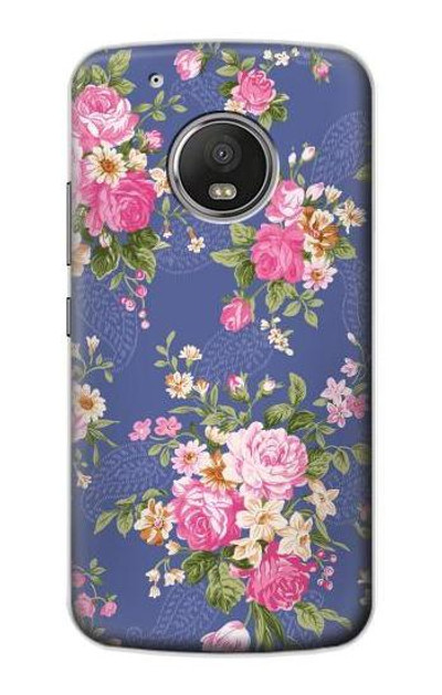 S3265 Vintage Flower Pattern Case Cover Custodia per Motorola Moto G5 Plus