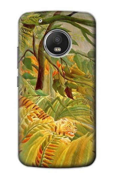 S3344 Henri Rousseau Tiger in a Tropical Storm Case Cover Custodia per Motorola Moto G5 Plus