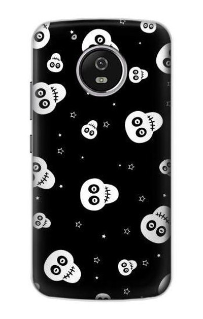 S3261 Smile Skull Halloween Pattern Case Cover Custodia per Motorola Moto G5