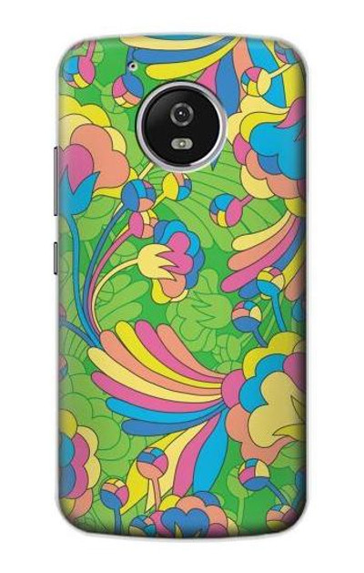 S3273 Flower Line Art Pattern Case Cover Custodia per Motorola Moto G5