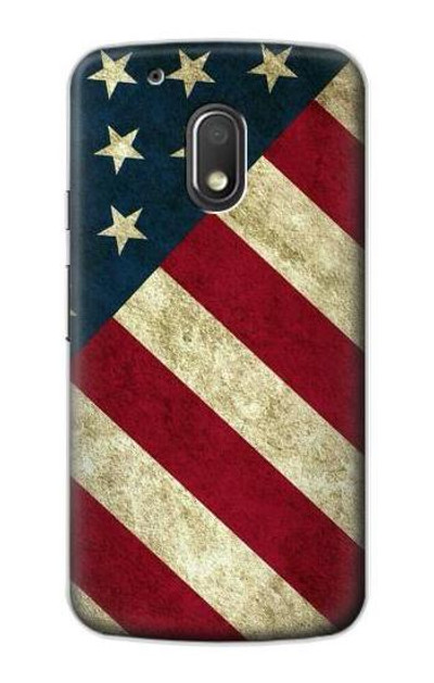 S3295 US National Flag Case Cover Custodia per Motorola Moto G4 Play