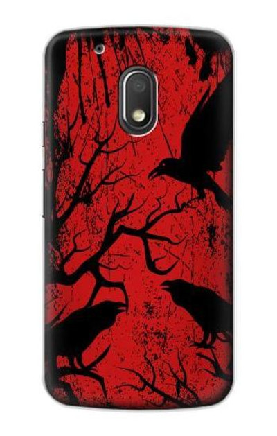 S3325 Crow Black Blood Tree Case Cover Custodia per Motorola Moto G4 Play