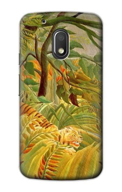 S3344 Henri Rousseau Tiger in a Tropical Storm Case Cover Custodia per Motorola Moto G4 Play