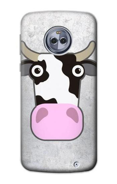 S3257 Cow Cartoon Case Cover Custodia per Motorola Moto X4