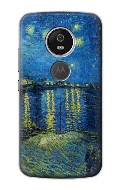 S3336 Van Gogh Starry Night Over the Rhone Case Cover Custodia per Motorola Moto E5 Plus