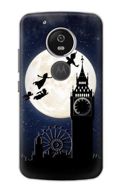 S3249 Peter Pan Fly Full Moon Night Case Cover Custodia per Motorola Moto G6 Play, Moto G6 Forge, Moto E5