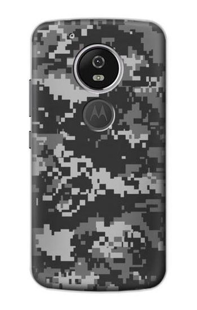 S3293 Urban Black Camo Camouflage Case Cover Custodia per Motorola Moto G6 Play, Moto G6 Forge, Moto E5