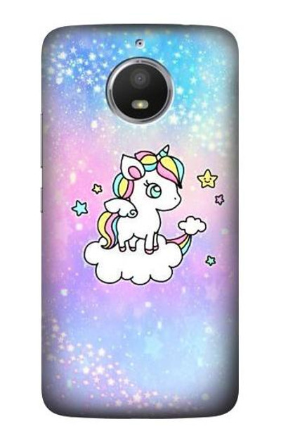 S3256 Cute Unicorn Cartoon Case Cover Custodia per Motorola Moto E4 Plus
