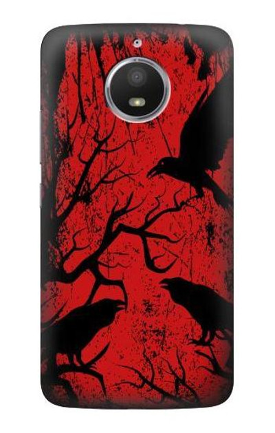 S3325 Crow Black Blood Tree Case Cover Custodia per Motorola Moto E4 Plus