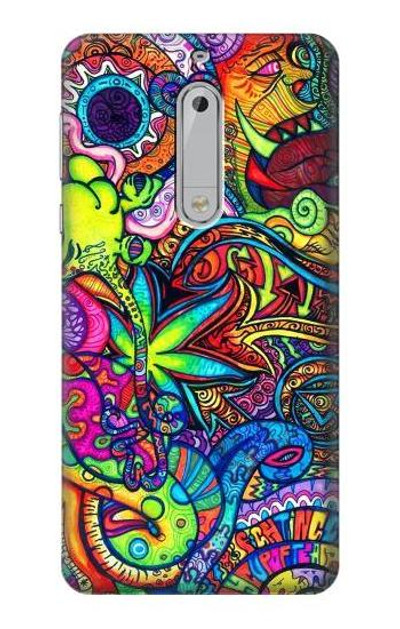 S3255 Colorful Art Pattern Case Cover Custodia per Nokia 5