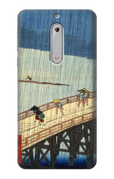 S3347 Utagawa Hiroshige Sudden shower Case Cover Custodia per Nokia 5