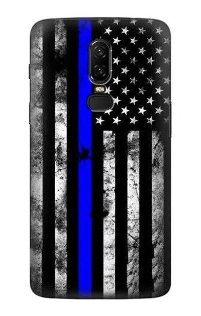 S3244 Thin Blue Line USA Case Cover Custodia per OnePlus 6