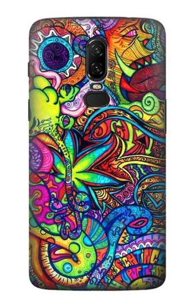 S3255 Colorful Art Pattern Case Cover Custodia per OnePlus 6