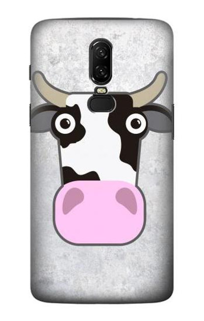 S3257 Cow Cartoon Case Cover Custodia per OnePlus 6