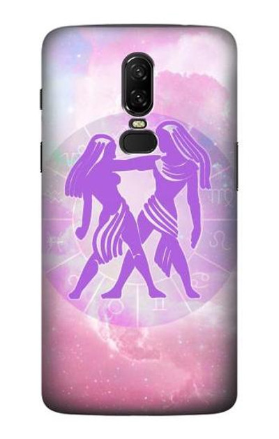 S3259 Zodiac Gemini Case Cover Custodia per OnePlus 6