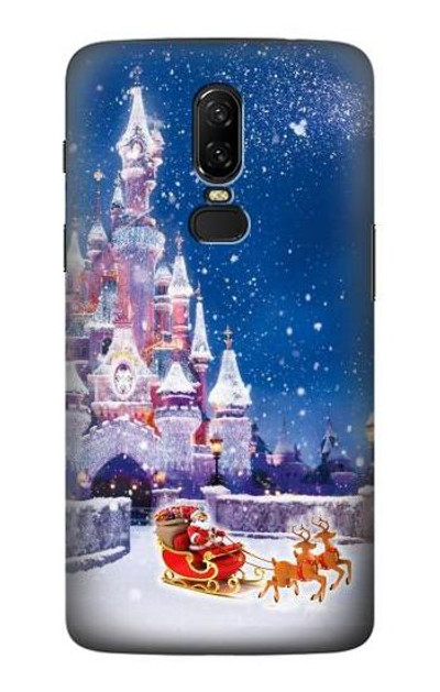 S3282 Santa Xmas Castle Case Cover Custodia per OnePlus 6