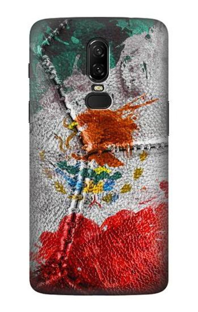 S3314 Mexico Flag Vinatage Foorball Graphic Case Cover Custodia per OnePlus 6