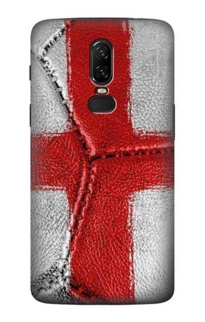 S3316 England Flag Vintage Football Graphic Case Cover Custodia per OnePlus 6