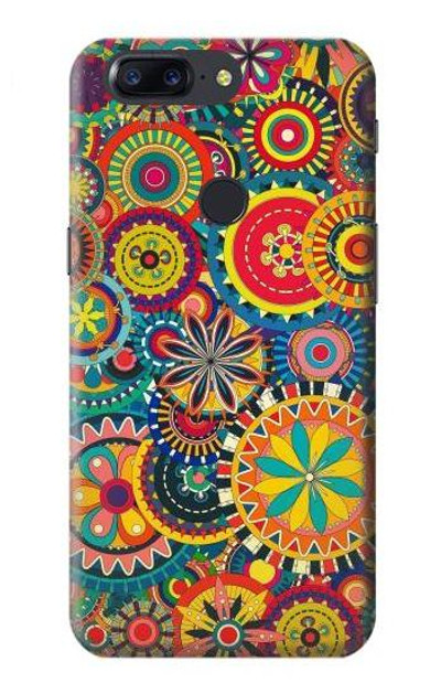 S3272 Colorful Pattern Case Cover Custodia per OnePlus 5T