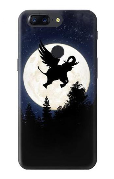 S3323 Flying Elephant Full Moon Night Case Cover Custodia per OnePlus 5T