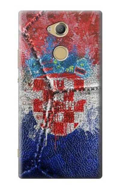S3313 Croatia Flag Vintage Football Graphic Case Cover Custodia per Sony Xperia XA2 Ultra