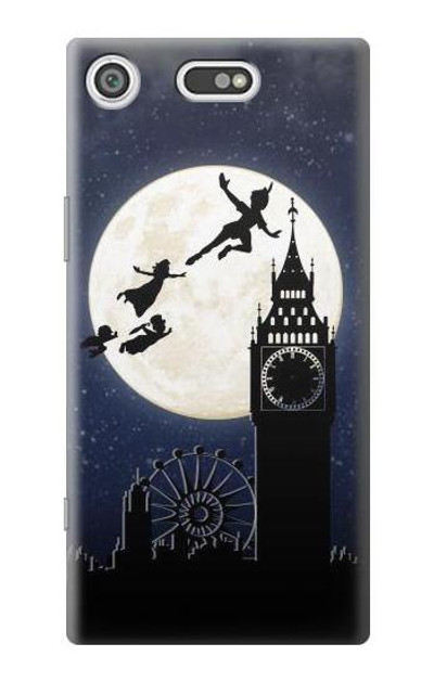 S3249 Peter Pan Fly Full Moon Night Case Cover Custodia per Sony Xperia XZ1