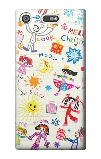 S3280 Kids Drawing Case Cover Custodia per Sony Xperia XZ1