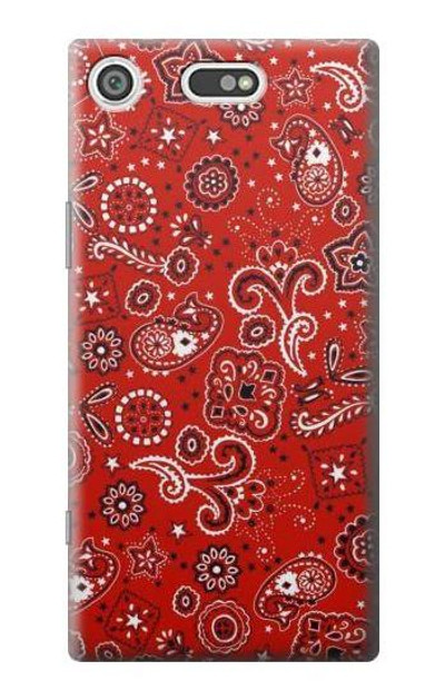 S3354 Red Classic Bandana Case Cover Custodia per Sony Xperia XZ1