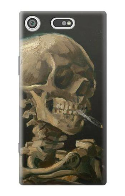 S3358 Vincent Van Gogh Skeleton Cigarette Case Cover Custodia per Sony Xperia XZ1